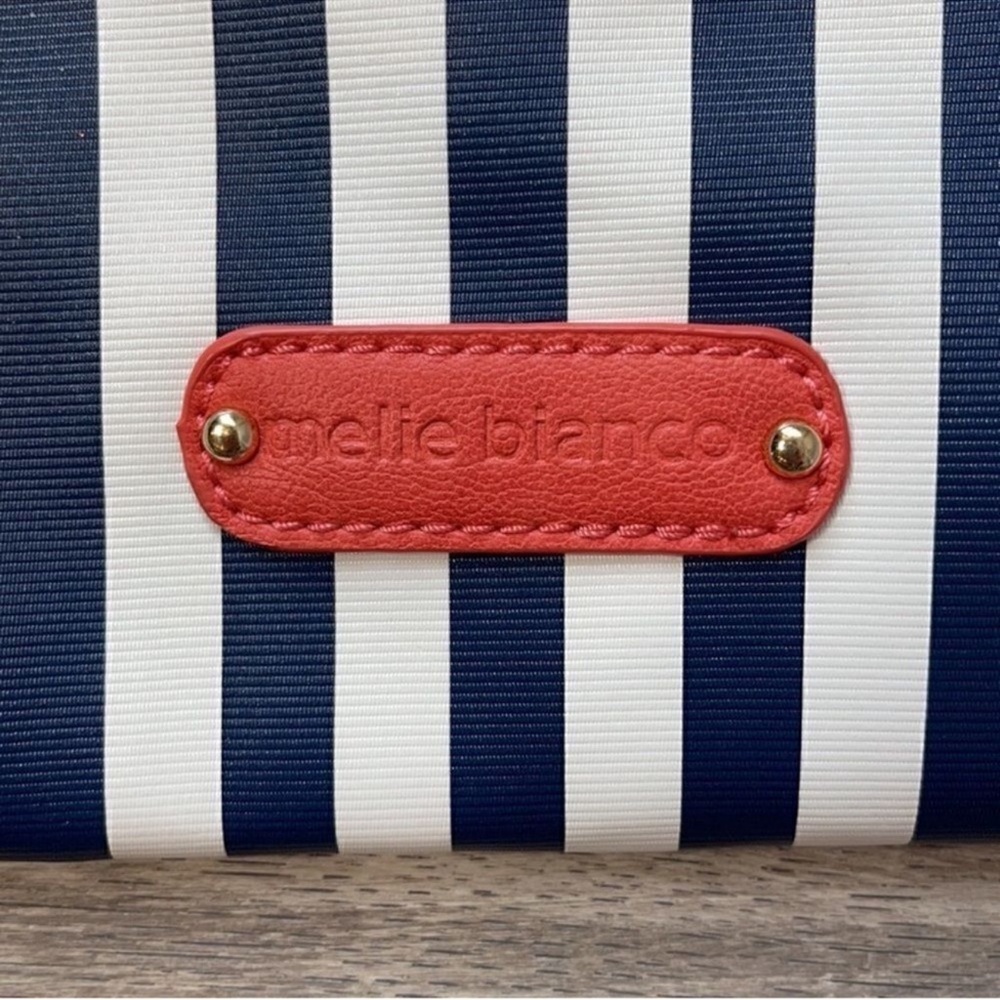 Striped Clutch with Coral Flap - Picture 4 of 11